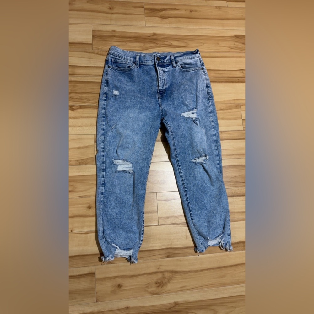 Distressed Blue Women's Jeans Ana 14 Petite EUC